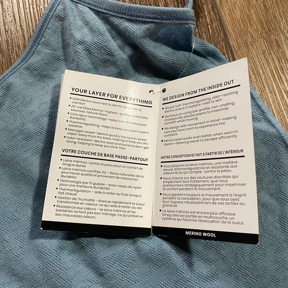 Smartwool Tank Camisole Merino Lace 150 Women’s Top Storm Blue Sz. S Wool Blend - Picture 8 of 9